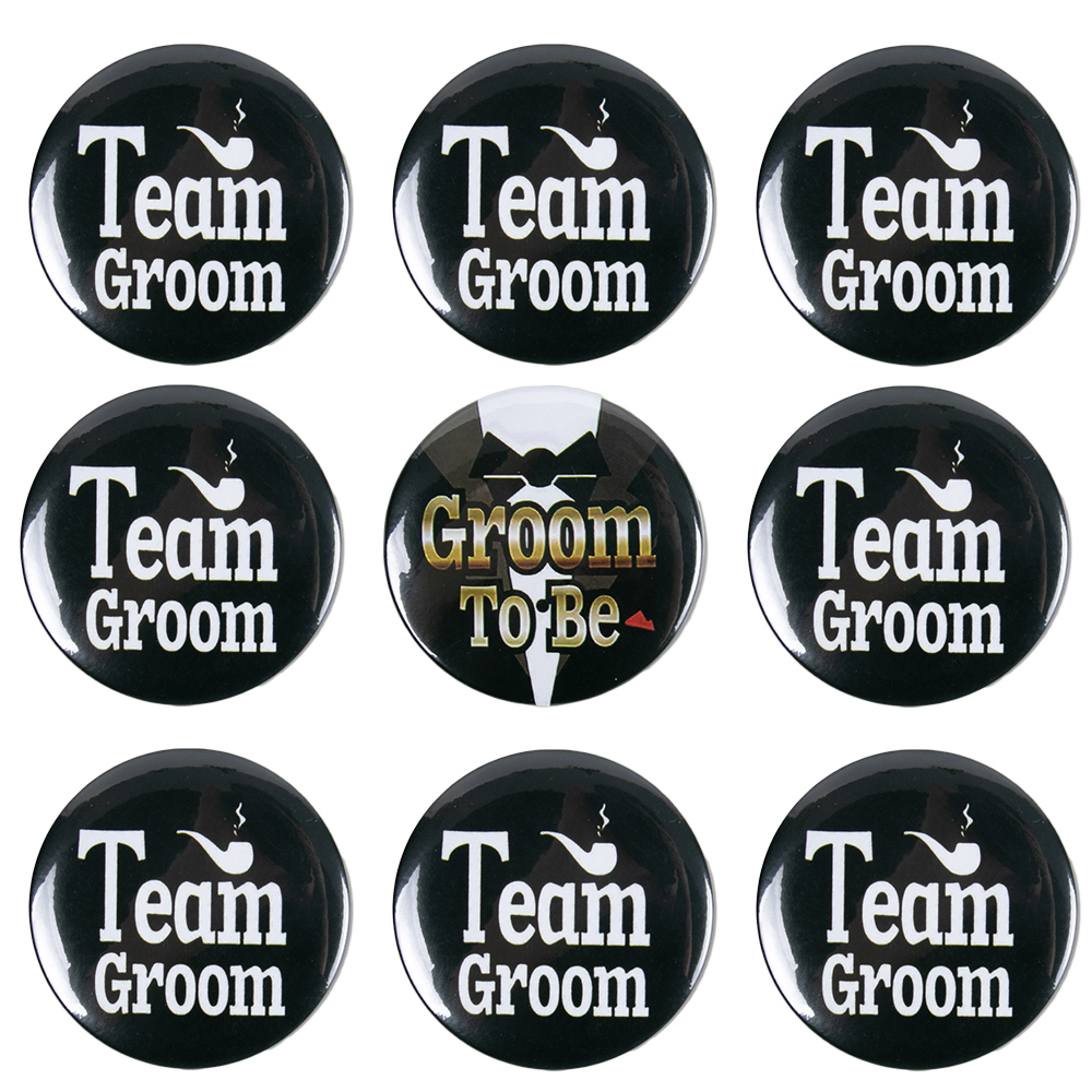 Men'S Grooming Ideas - 1-12pcs Bachelor Party Badge Pins Team