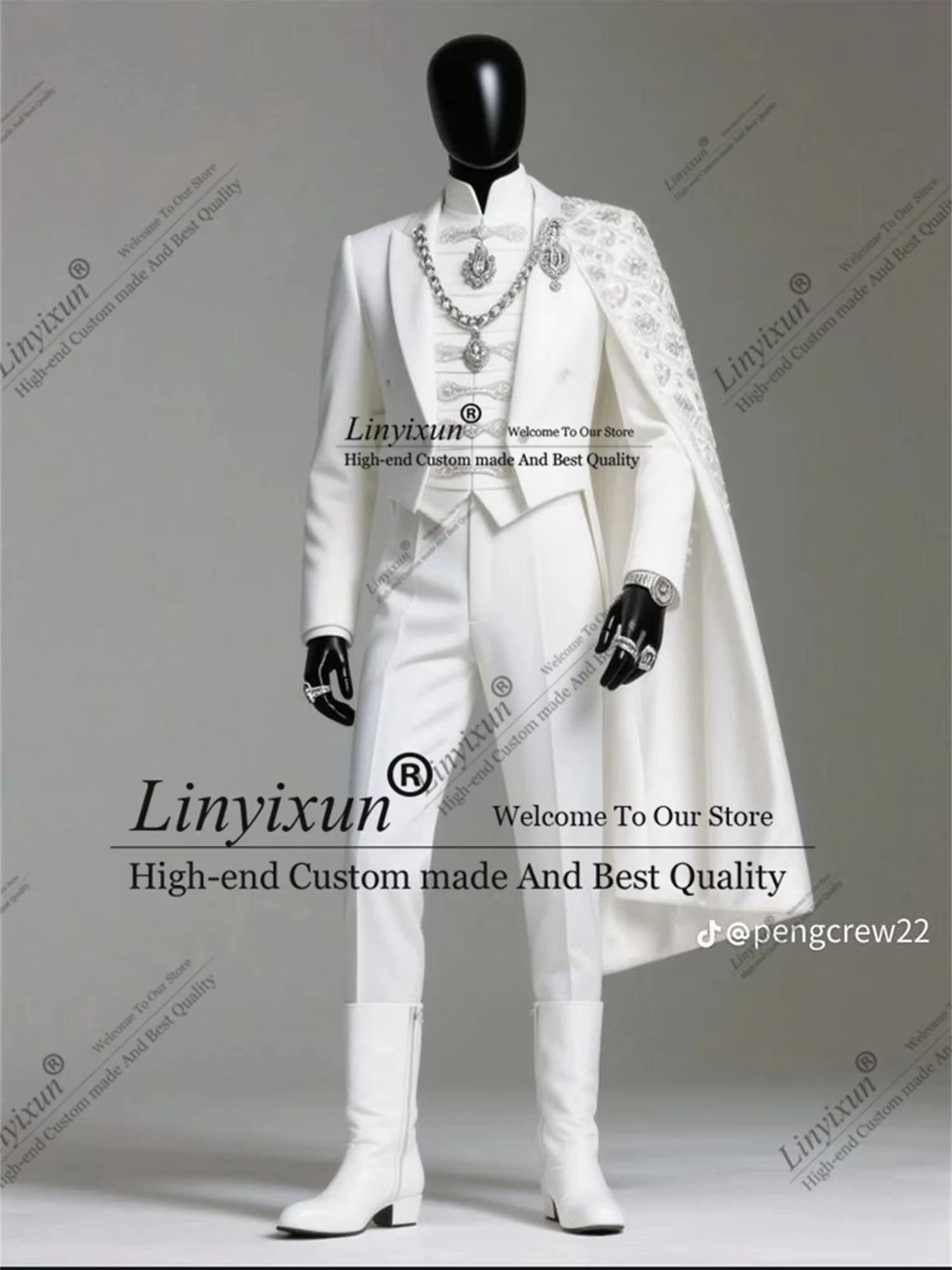 Men'S Grooming Edit - Gentleman's Edition Embroidery Suits Men Cape