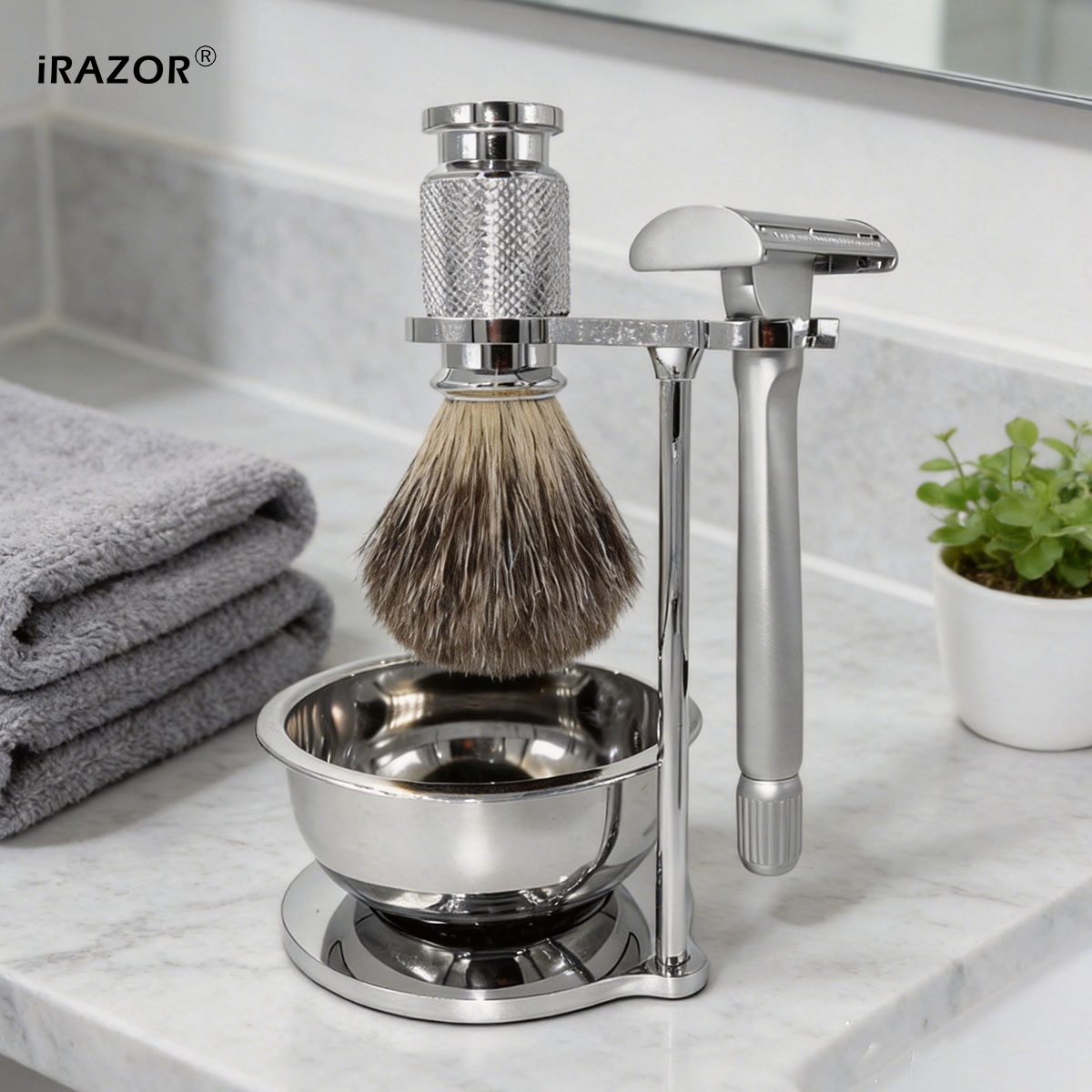 iRAZOR Butterfly Open Double E - Men'S Grooming Razor Kit 评论和价格