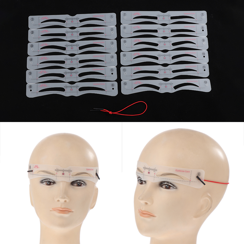 12Pcs Eyebrow Stencil Set Reus - Men'S Grooming Guide 评论和价格