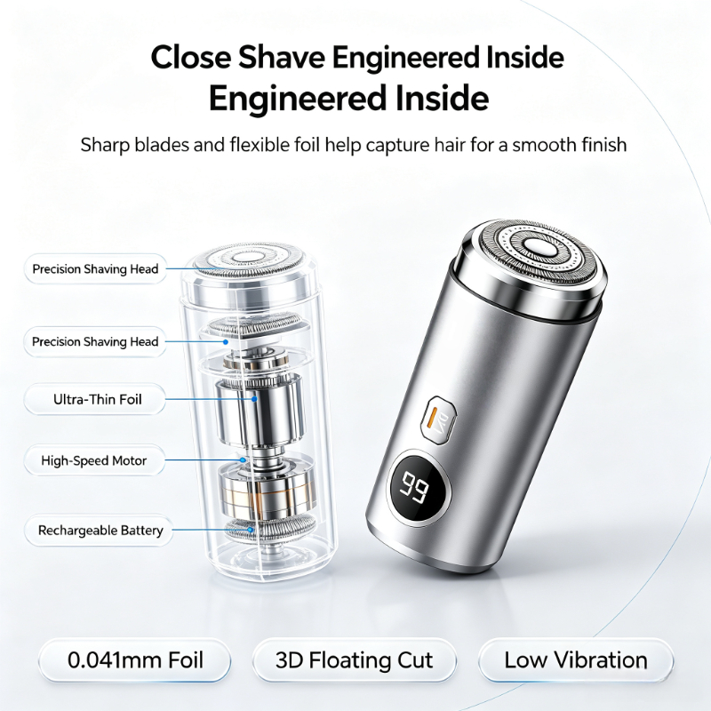 IPX7 Waterproof Pocket Sized E - Men'S Grooming Razor Kit 评论和价格