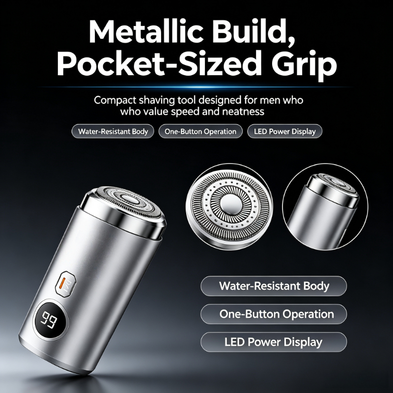 IPX7 Waterproof Pocket Sized E - Men'S Grooming Razor Kit 评论和价格